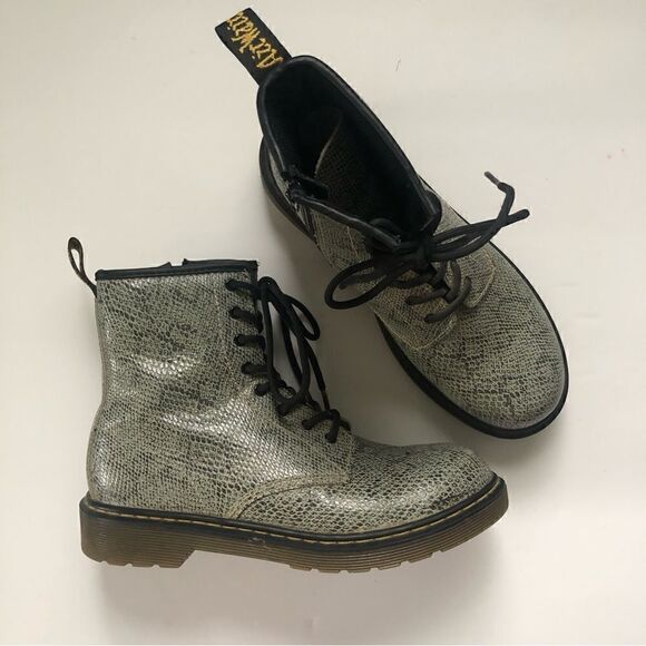 Dr Marten 1460 8 eye smooth boot snake skin grey and black size 37 - Picture 1 of 12